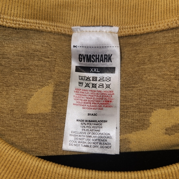 Gymshark Adapt Camo Seamless Long Sleeve Crop Top Size XXL - Picture 4 of 6